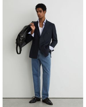 Reiss Soft-Stretch Straight-Leg Jeans - Blue