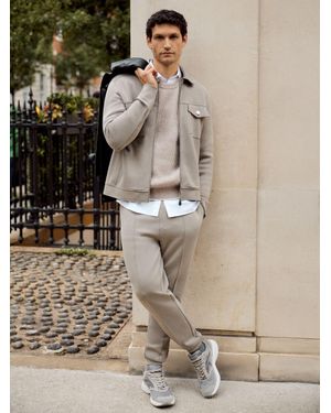 Reiss Stretch-Jersey Tailored Joggers - Natural