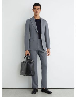 Reiss Classic Fit Virgin Wool Classic-Fit Suit Trousers - Grey