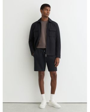 Reiss Premium Interlock Drawstring Shorts - Blue
