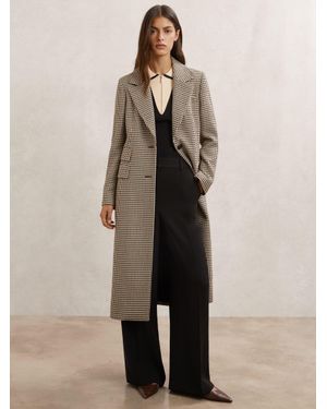 Reiss Wool-Blend Single-Breasted Coat - Natural