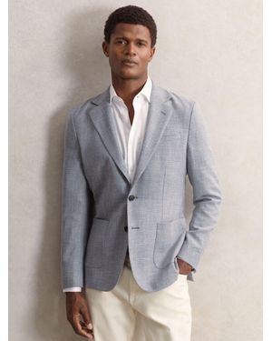 Reiss Slim Fit Single Breasted Blazer With Cotton - Grey