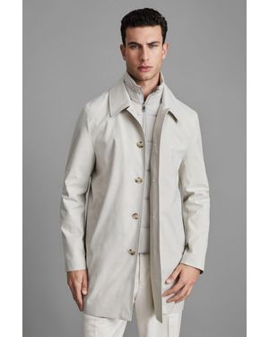 Reiss Jacket With Removable Funnel-Neck Insert - Grey