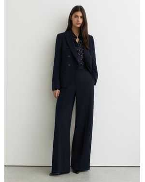 Reiss Double-Breasted Suit Blazer - Blue