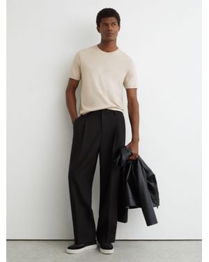 Reiss Cotton- Crew-Neck Modern-Fit T-Shirt - White