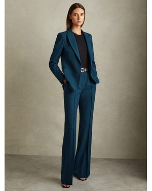 Reiss Jade Wool Blend Single Breasted Suit Blazer - Blue