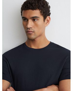 Reiss Cotton- Crew-Neck Modern-Fit T-Shirt - Blue