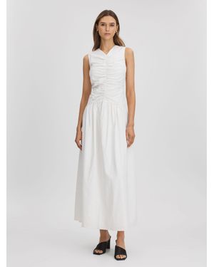 Anna Quan Cotton Striped Maxi Dress - White