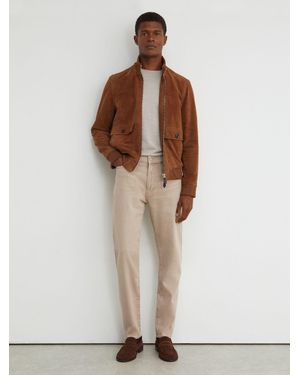 Reiss Arctic - Caramel Brown Slim-fit Stonewashed Jeans, 34w X 33l (uk 34 L) - Natural
