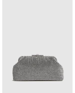 Reiss Adaline Clutch Bag - Grey