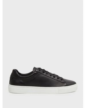 Reiss Finley - Black Leather Trainers, Us 8 (uk 7)