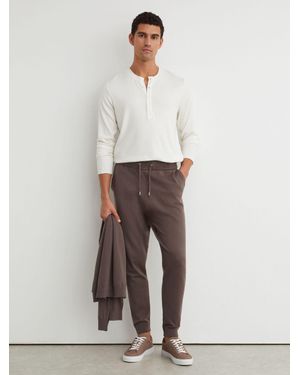 Reiss Merino Wool-Blend Cuffed Joggers - White