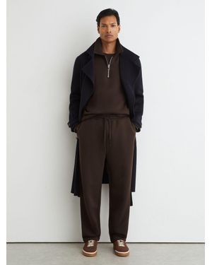 Reiss Cotton Heavyweight Straight-Leg Joggers - Black