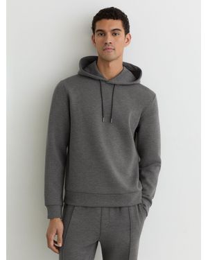 Reiss Fabien - Charcoal Melange Sweat Tops, L - Grey