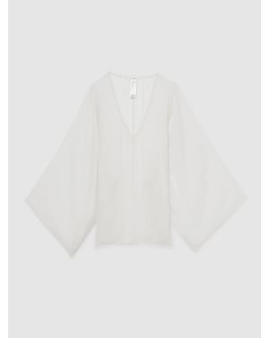 GOOD AMERICAN Tencel-Blend Beach-Up - White