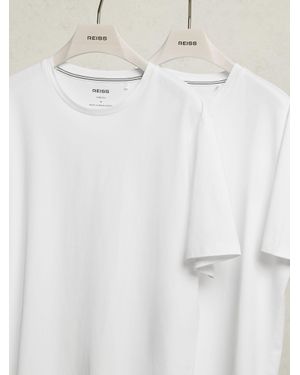 Reiss Stretch-Cotton Loungewear T-Shirts 2 Pack - White
