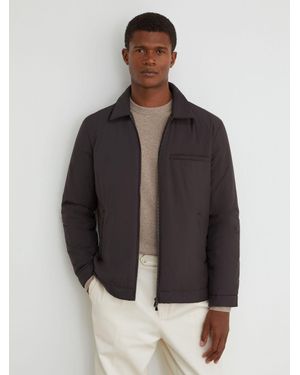 Reiss Technical Padded Zip-Through Jacket - Grey