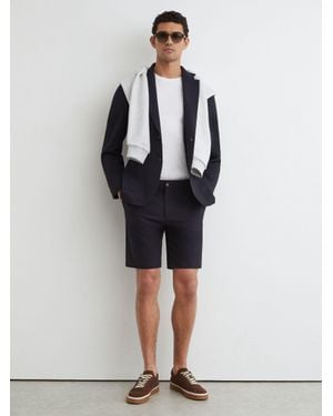 Reiss Technical Stretch Shorts - Blue