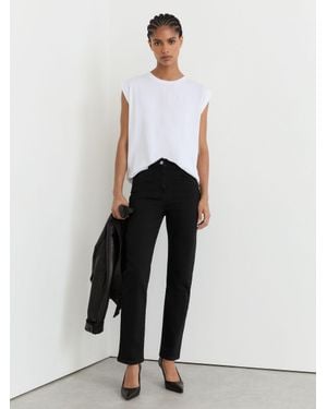 Reiss Isabel - Black Petite Slim-leg Mid-rise Jeans, Us 8 - White