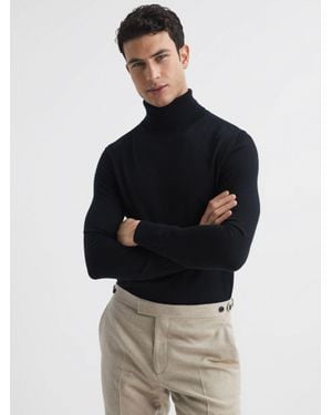 Reiss Caine Wool Roll Neck Jumper - Black