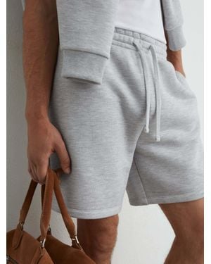 Reiss Heavyweight Cotton-Blend Relaxed-Fit Shorts - Grey