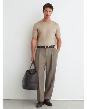 Reiss Count - Sand Air-water Cotton Tailored-fit T-shirt, S - White