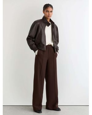 Reiss Wide-Leg Elasticated-Waist Trousers - Multicolour
