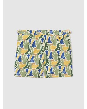 Hemingsworth Abstract-print Swim Shorts - Green