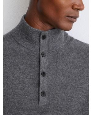 Reiss Cashmere Funnel-Neck Jumper - Grey