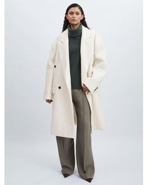 Meotine Kylie Mohair Coat Textured - White