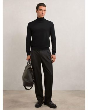 Reiss Caine Wool Roll Neck Jumper - Black