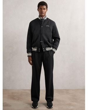 Les Deux Les Les Pleat-Front Twill Suit Trousers - Black