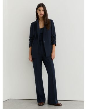 Reiss Petite Flared Suit Trousers - Blue