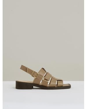 Reiss Marlie Leather Fisherman Sandals - Natural