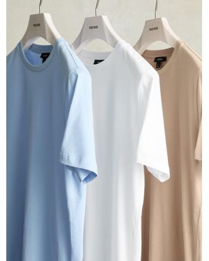 Reiss Bless Pack Cotton Crew-Neck Tailored-Fit T-Shirts-Pack - Blue