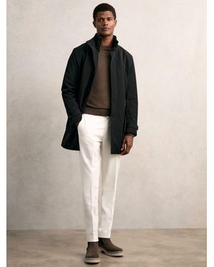 Reiss Hybrid Removable-Gilet Overcoat - Black