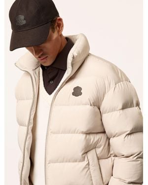 Reiss Monogram Quilted Relaxed Puffer Jacket - Natural