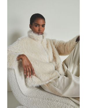 Les 100 Ciels S Faux-Fur Coat - Natural