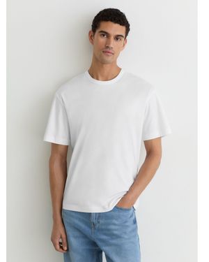 Reiss Blaikie - White Airwater-cotton Relaxed-fit T-shirt, M