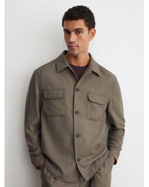 Reiss Shirt - Mushroom Brown Terrain Shirt, Xl