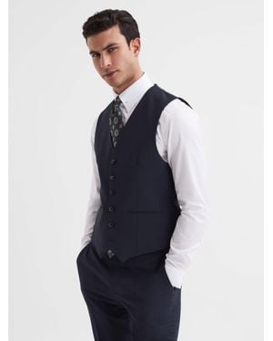 Reiss Hope Modern Fit Travel Waistcoat - Blue
