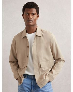 PAIGE Flap Pocket Worker Jacket - Natural