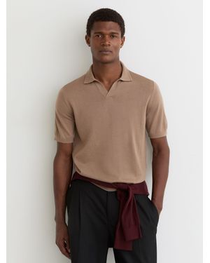 Reiss Duchie - Camel Brown Polo Shirt, S - Multicolour
