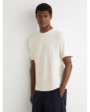 Reiss Jack - White Textured Crew-neck Modern-fit T-shirt, L