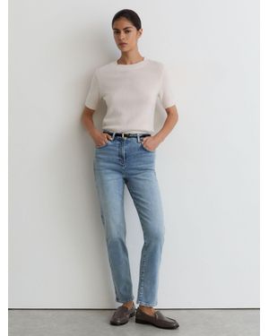 Reiss Petite Slim-Leg Mid-Rise Jeans - Blue