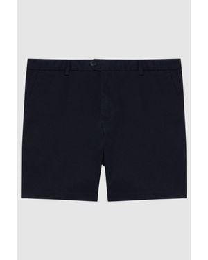 Reiss Wicket - Navy Regular Length Casual Chino Shorts, 30 - Blue