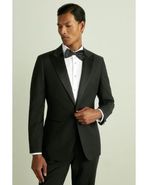 Reiss Modern Fit Satin Lapel Tuxedo Jacket - Black