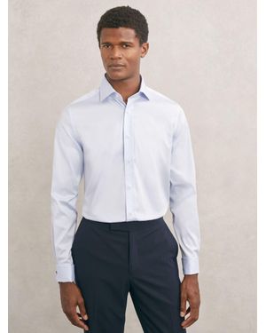Reiss Regular Fit Stretch Double-Cuff Shirt Cotton-Blend - White