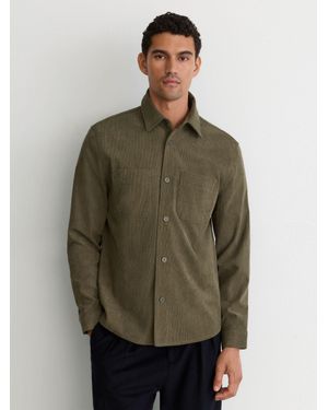 Reiss Corduroy Twin-Pocket Overshirt - Green