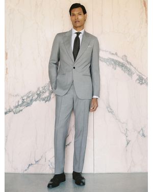 Reiss Wool Tailored-Fit Suit Trousers - Natural